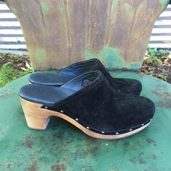 UGG Shoes - Ugg Black Suede Clogs
